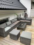 Ute loungegrupp i konstrotting