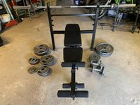Bänkpress med vikter