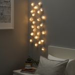 LIVSÅR LED ljusslinga med 24 ljus, inomhus/tyll vit Ikea