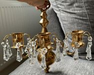Väggljusstake med kristaller