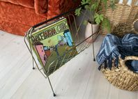 Vintage Tidningsställ 50-tal - String Mässing Retro Korg
