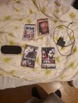 PSP Slim, 4st spel och laddare och batteri