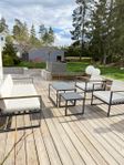 Soffgrupp Sensum Hasseludden i teak & svart – Säljes!