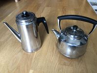 Retro kaffekanna + vattenkittel i 60-talscharm