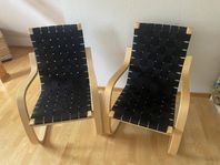 2 st Alvar Aalto Artek 406 fåtöljer