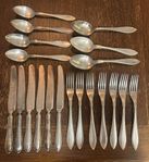 20 besticksdelar i Nysilver