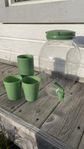 Dryckesbehållare med glas (plast)