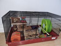 Hamsterbur med tillbehör
