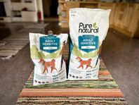 Hundmat Pure Natural 1 + 1/2 säck (12 + 7 kg)