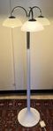 Golvlampa metall glas 1980-tal.