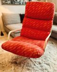 Cool superskön vintage stålrörsfåtölj/ snurrbar 1970 ta