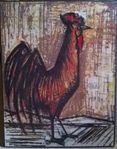 Signerad färgglad TUPP.  Tavla 80 x 60 cm
