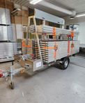 Ny 118m2 byggställning i aluminium på vagn uthyres