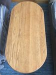 soffbord, ovalt, massiv ek, 120x 58x h47,5 cm