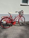 Fin vintage röd 3-växlar Crescent damcykel