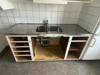 Diskbänk 160 cm med blandare