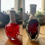 2x Bordslampa / lampfot i glas