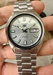 Seiko 5 sports silver 37 mm