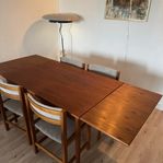 vintage stort matbord i teak 60-tal