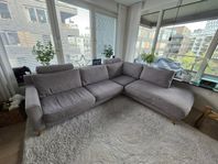 Soffa med divan 