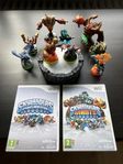 2 st Nintendo Wii Skylanders spel med 9 figurer och portal