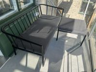 Soffa och fotstöd för balkong eller veranda (upphämtning)