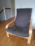 Black arm chair - fåtölj