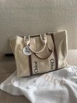 Chloé woody fur tote bag large