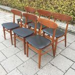 4 Farstrup teak stolar med ny klädsel & stoppning