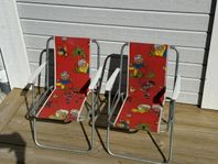 Retro solstolar i barnstorlek ihopfällbara barnstolar