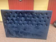 Sänggavel sammet marinblå 180cm x 120 cm 