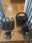 Logitech g290 ratt, pedaler och växelspak