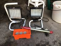 Halogen strålkastare, lysrörslampa,  extra lampor