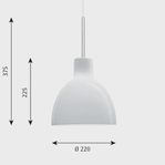 3st Louis Poulsen - Toldbod 220 Glas Pendel