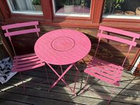 Fermob balkongbord 2 stolar rosa 