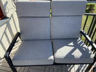 Brafab Belfort 2-sits reclinersoffa svart/grå