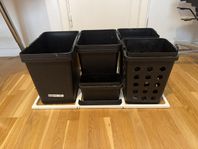 IKEA sopsortering återvinning 5 fack + monteringsram 80 cm