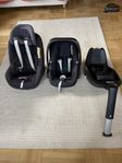 Bilbarnstolar mazi cosi pebble plus,  pearl xp familyfix 