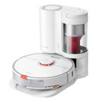 Vit Xiaomi Roborock S7+ med självtommande laddningsstation