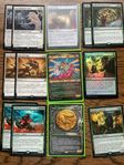 MTG Många Creatures Synergi – 22 kort, 5 Mythics, Grön/V