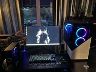 Speldator i5-8600K komplett med skärm tangentbord, mus