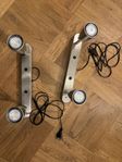 Vägglampor 2 st med nya Led-lampor