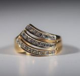 Diamantring 18 k 2,9 gr Ø 16,5 mm B 10,82 mm