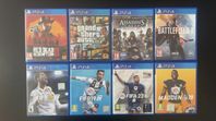 PS4 Spel – Säljes separat eller som paket