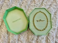 Swarowski Matrix tennis-halsband gul/guld