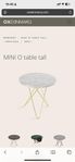 mini O table tall 50 cm 