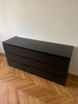 Ikea Malm byrå 6 lådor svart