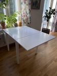Vitt matbord med klaff, endast bord