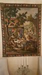 Stora handbroderad bonad 145 x 109 cm