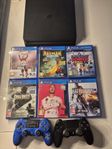 Playstation 4 slim. Nyservad konsol.